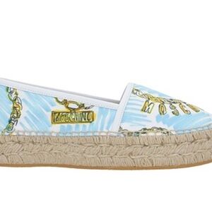 Moschino Women's Espadrille Flats - Blue and White